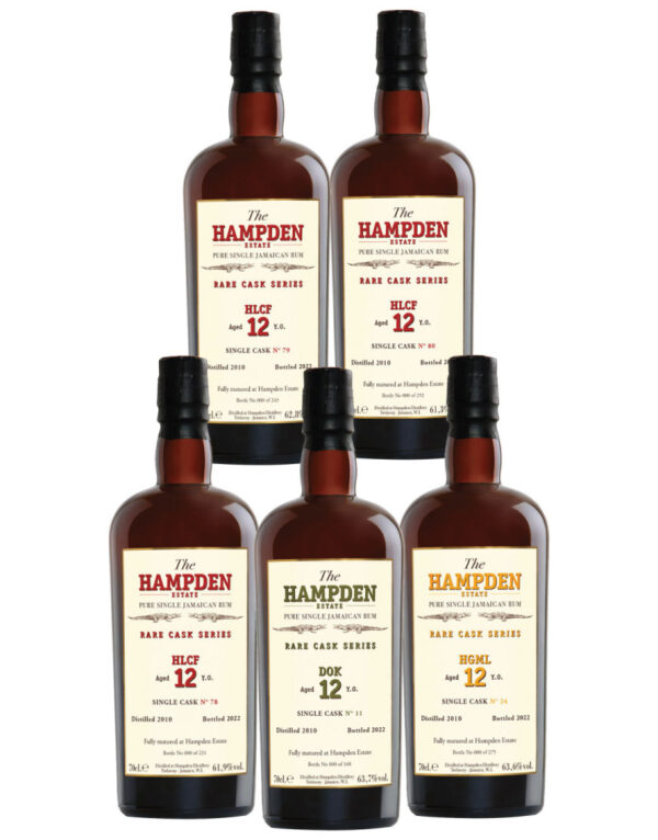 Hampden 12 Years Rare Cask Boxed Set 5x700ml